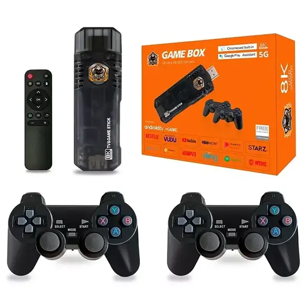 Смарт ТВ приставка Game Box 8K M98 Smart TV Stick з 2 джойстиками