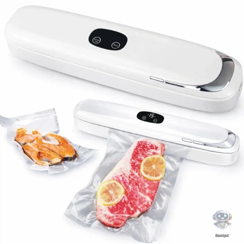 Побутовий вакуумний пакувальник Vacuum Sealer MK-801 90Вт + 10 пакетів у комплекті (Білий)