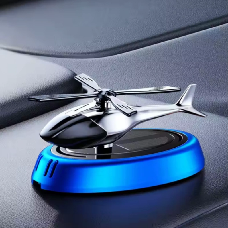 Автомобільний ароматизатор на сонячній батареї «Вертоліт», синій