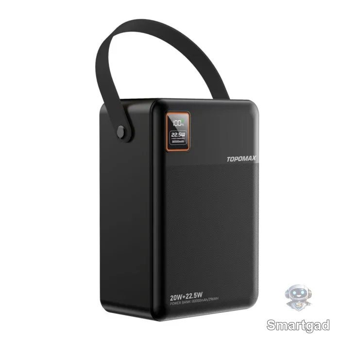 Повербанк Topomax Travel Series 80000mAh 22.5W з 4 USB, Type-C, Micro та Lightning