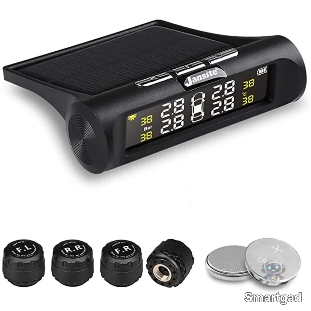 Бездротова система TPMS TY02-W з сонячною панеллю та 4 датчиками