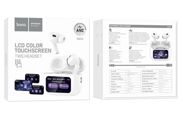 Бездротові навушники HOCO EW72 з ANC та сенсорним LED-дисплеєм фото 3