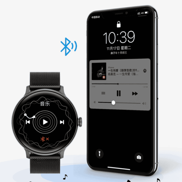 Смарт-годинник Aspor Series Watch 3 чорний з металевим ремінцем фото 6