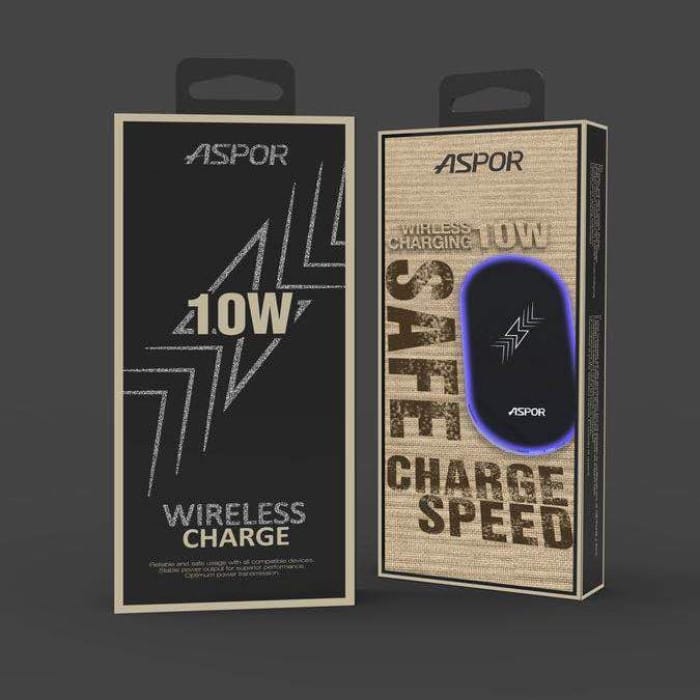Бездротовий зарядний пристрій Aspor A522 Wireless Charger 10W чорний