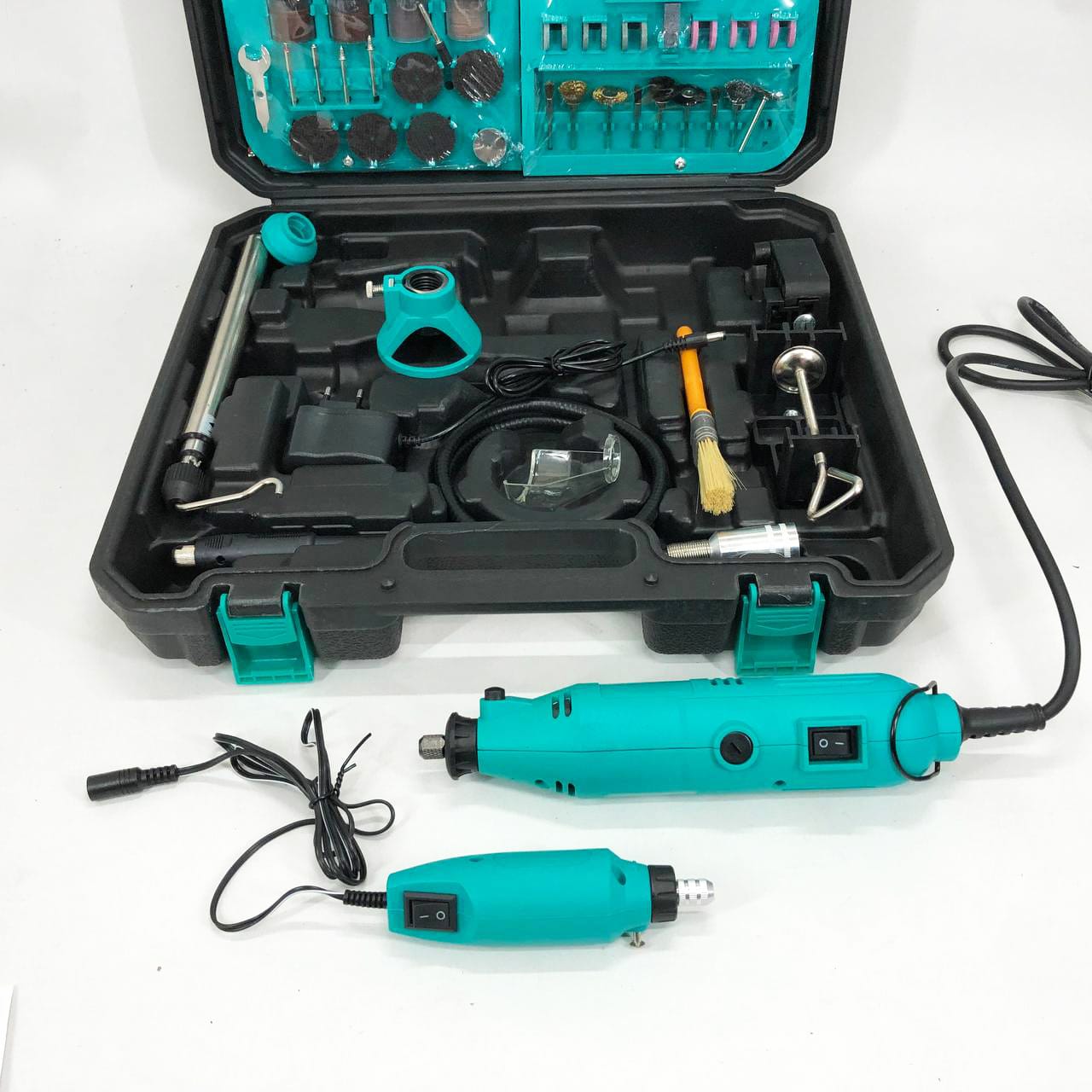 Набір електричних граверів 2в1 240W + Mini 12V з 236 насадками фото 4