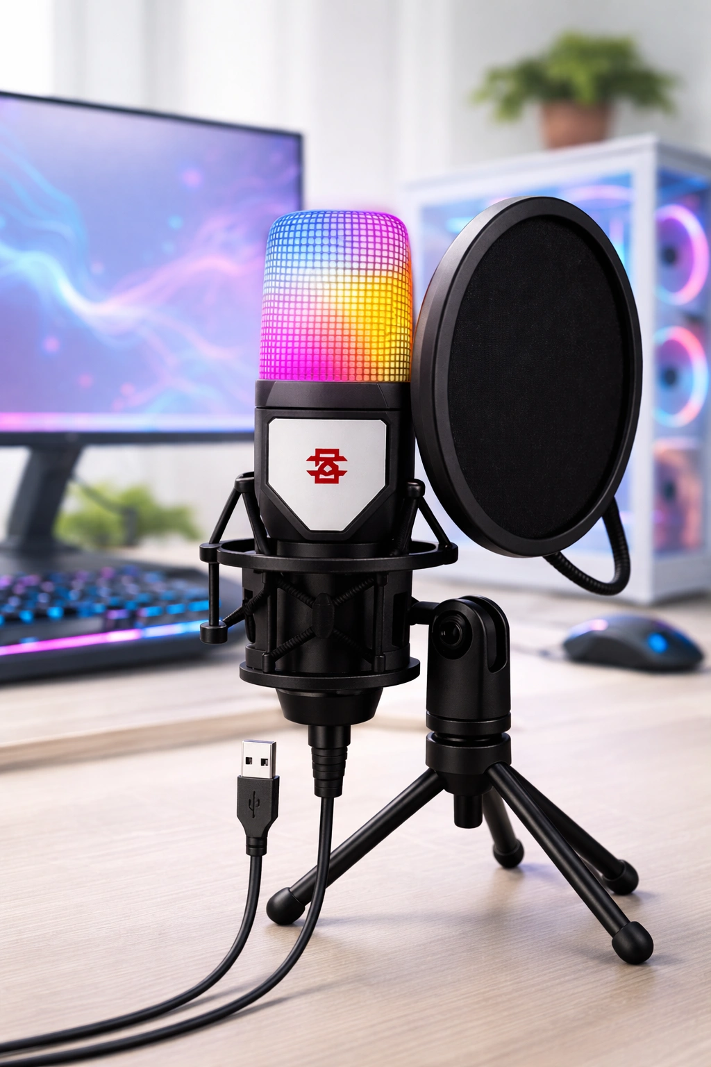 Ігровий RGB мікрофон для ПК і приставки