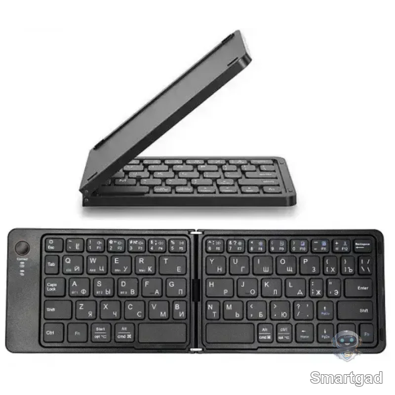 Бездротова Bluetooth-клавіатура HB-028, розкладна, 67 клавіш, Eng/Ru, чорна