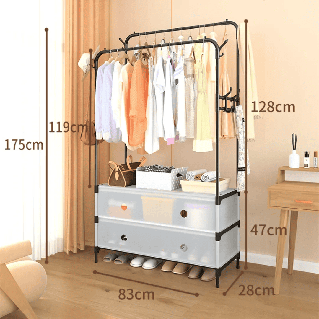 Підлогова вішалка для одягу MJPP83 складна металева фото 3