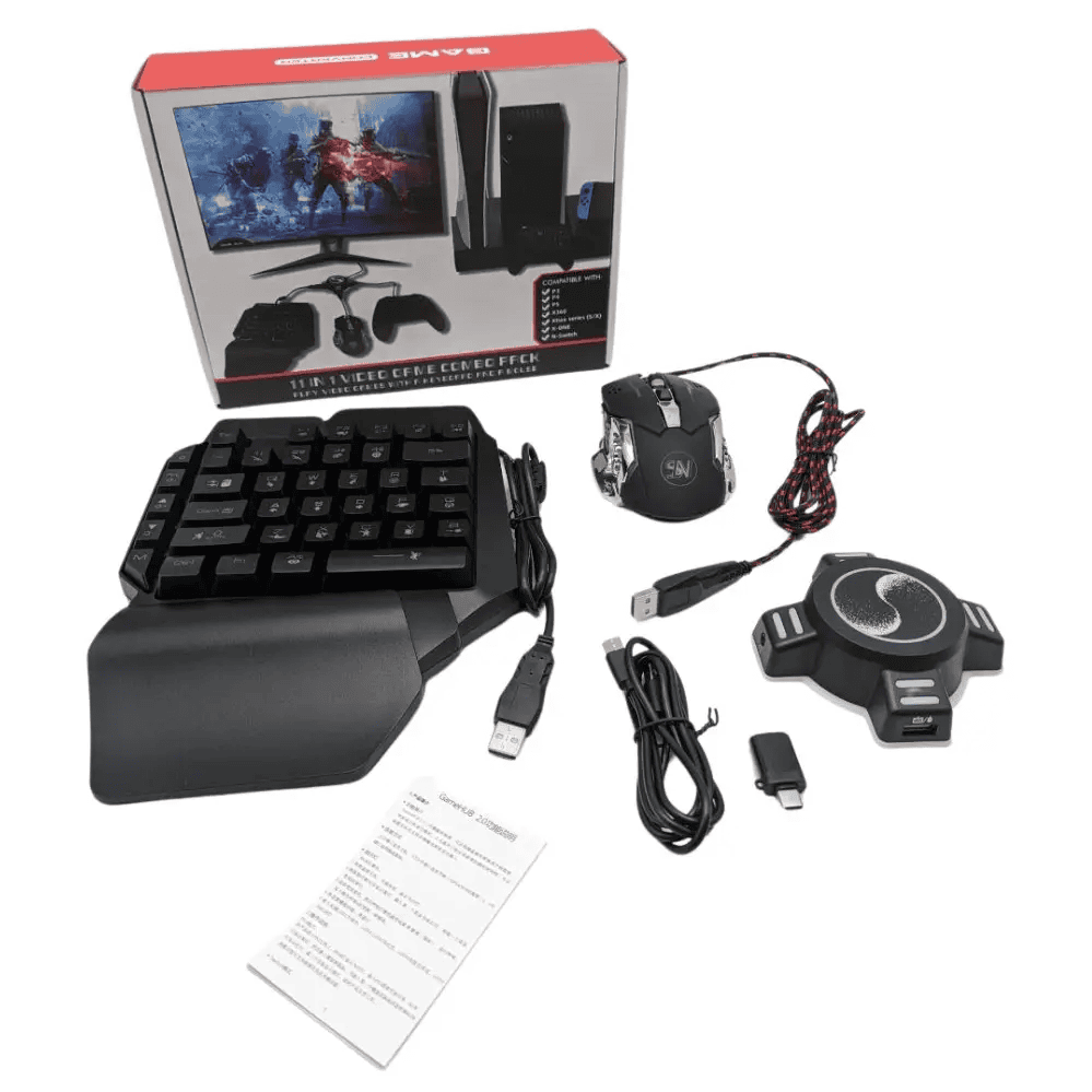 Ігровий набір для смартфона з клавіатурою, мишею та RGB-підсвічуванням фото 9