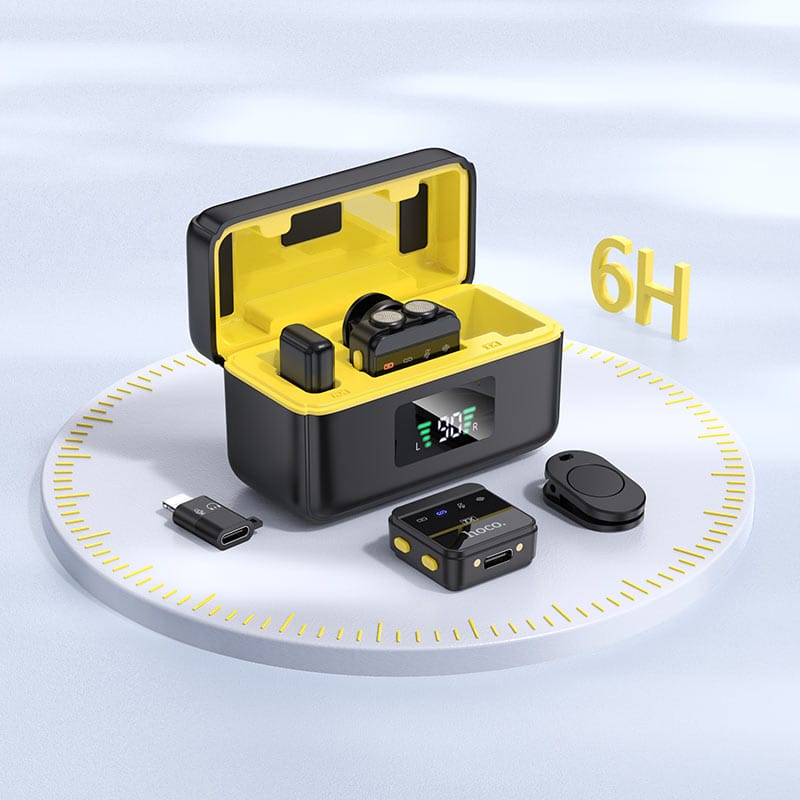 Бездротова мікрофонна система HOCO L17 Dual Mic Type-C / Lightning фото 8