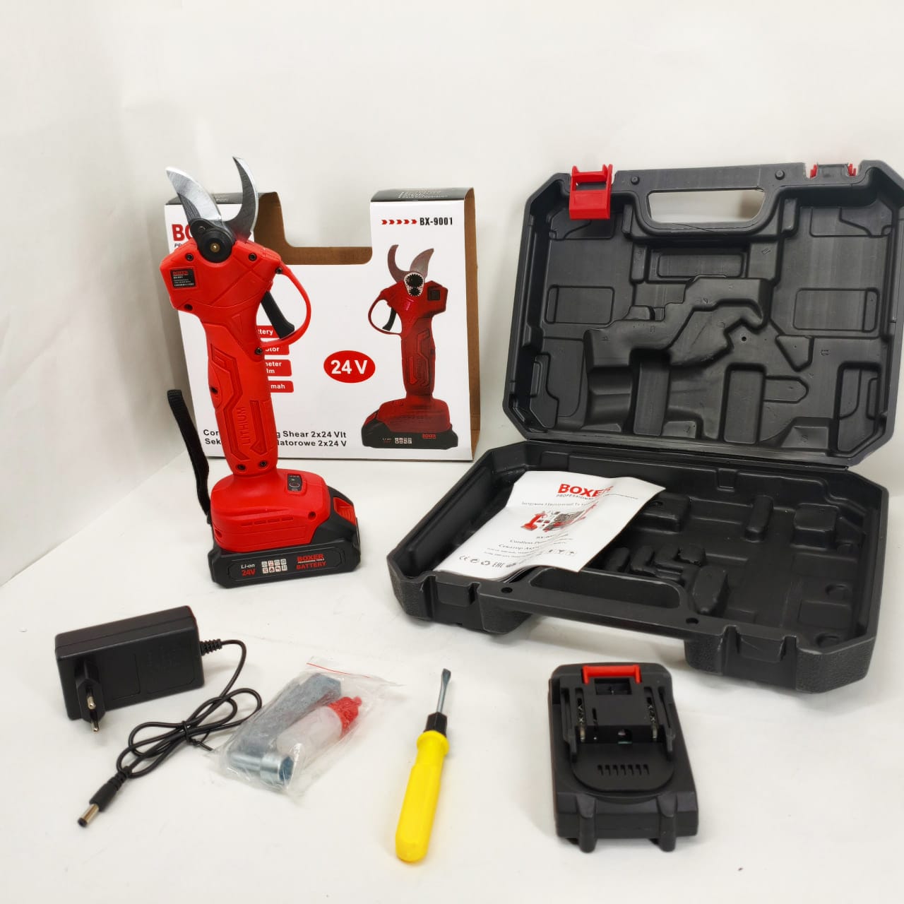 Акумуляторний секатор Midori Japan 24V з 2 акумуляторами