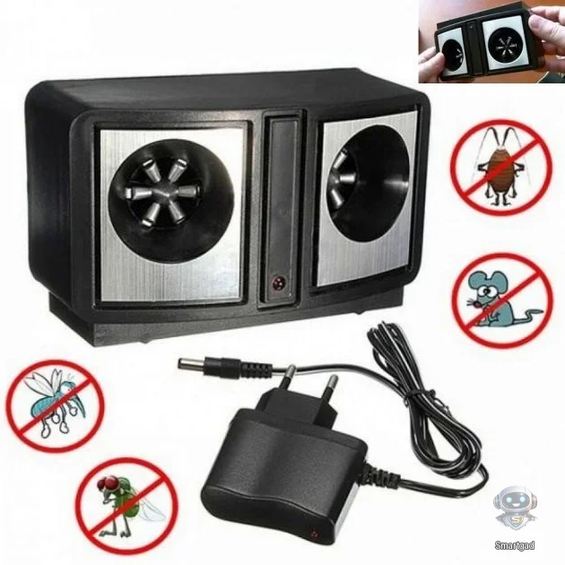 Ультразвуковий електронний відлякувач гризунів та комах Dual Sonic Pest Repeller