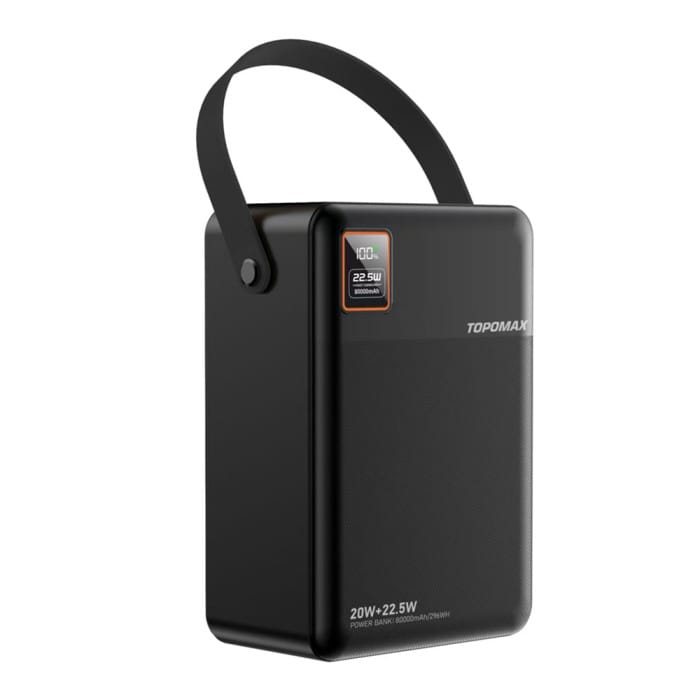Повербанк Topomax Travel Series 80000mAh 22.5W з 4 USB, Type-C, Micro та Lightning фото 3