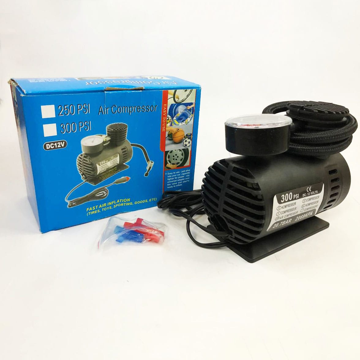 Автомобільний компресор Air Pump Ji030 12V з манометром 300 PSI фото 5