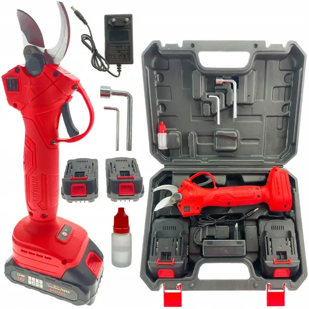 Акумуляторний секатор Midori Japan 24V з 2 акумуляторами фото 2