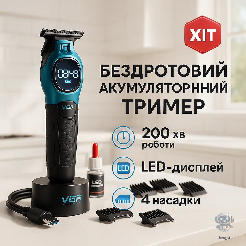 Професійний тример для точної стрижки та моделювання бороди