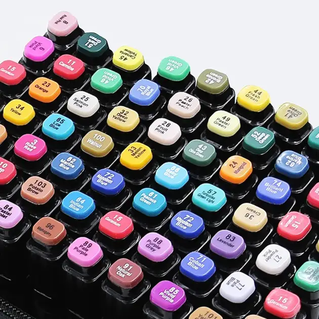 Спиртові скетч-маркери двосторонні в чохлі фото 5