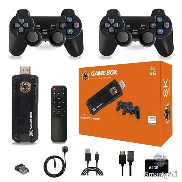Смарт ТВ приставка Game Box 4K M98 Smart TV Stick з 2 джойстиками