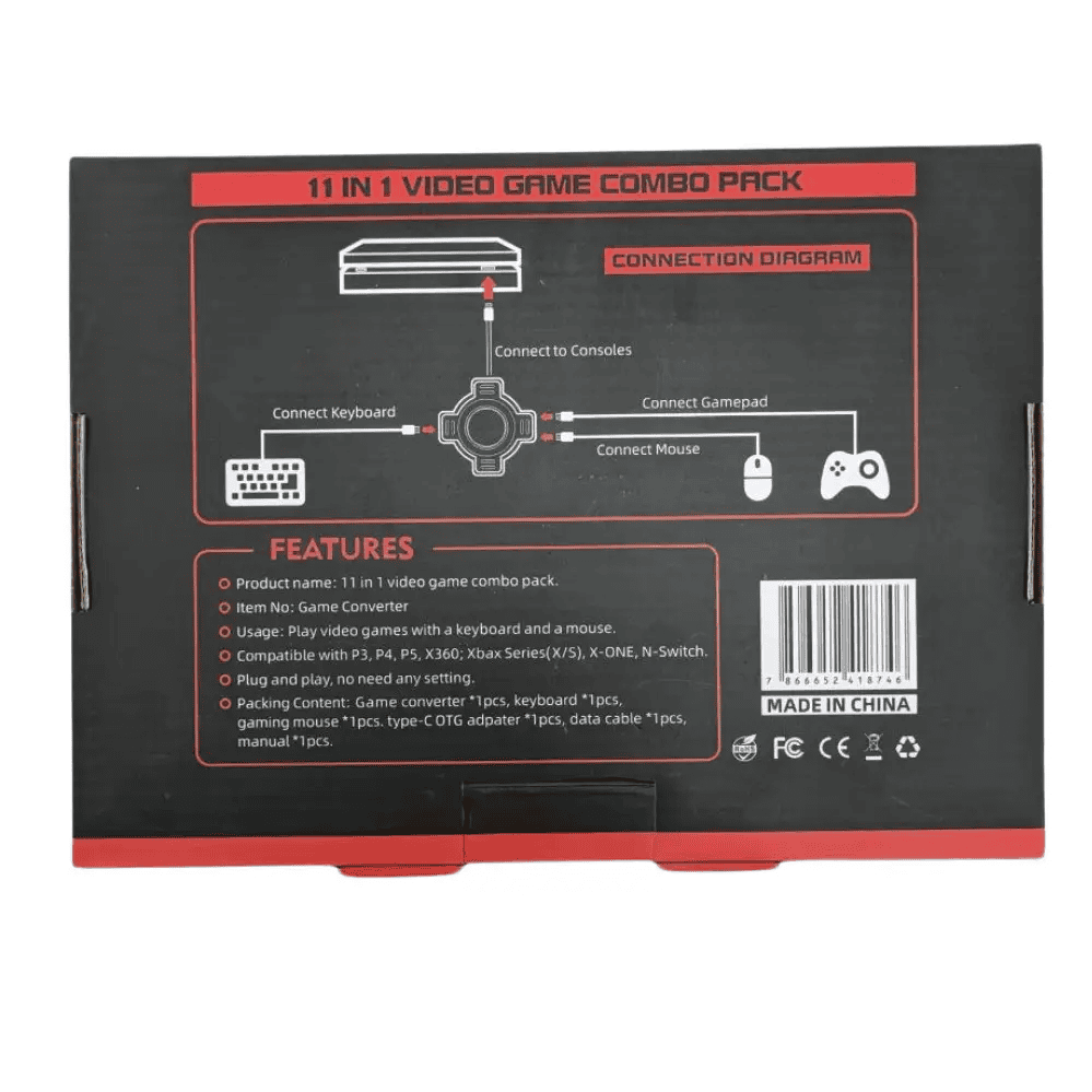 Ігровий набір для смартфона з клавіатурою, мишею та RGB-підсвічуванням фото 4