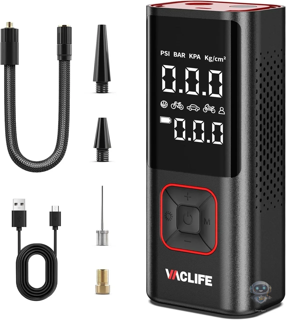 Портативний акумуляторний автомобільний компресор Car Air Pump