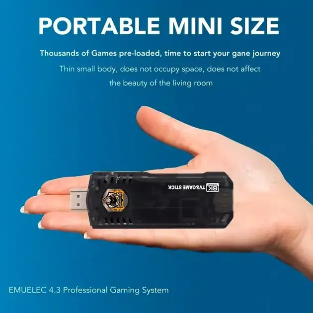 Смарт ТВ приставка Game Box 8K M98 Smart TV Stick з 2 джойстиками фото 3