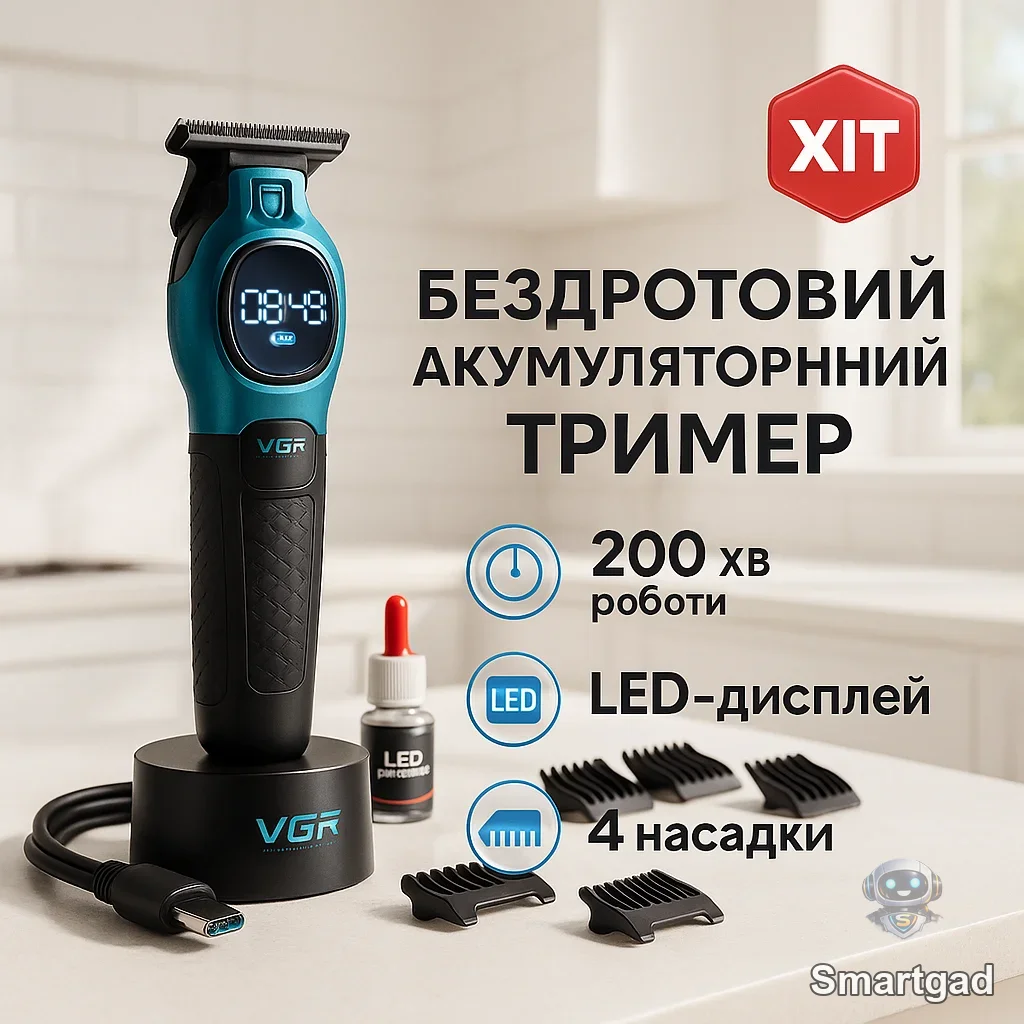 Професійний тример для точної стрижки та моделювання бороди