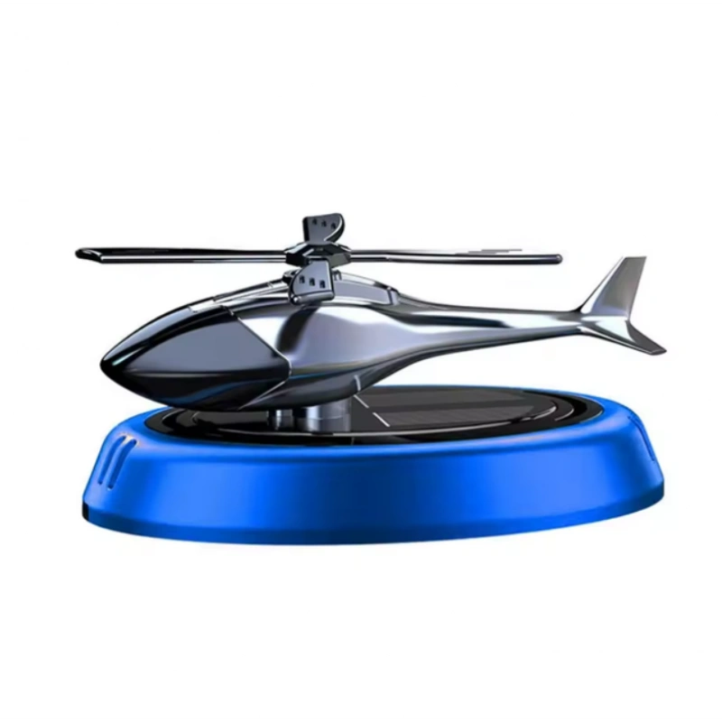 Автомобільний ароматизатор на сонячній батареї «Вертоліт», синій фото 3