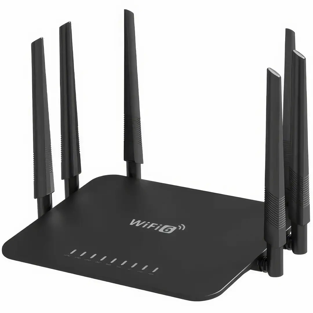 Wi-Fi роутер Pix-Link LV-WR50Q 300 Мбіт/с, 2.4 ГГц, 6 антен, чорний