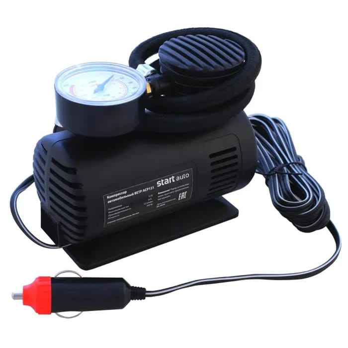Автомобільний компресор Air Pump Ji030 12V з манометром 300 PSI фото 2