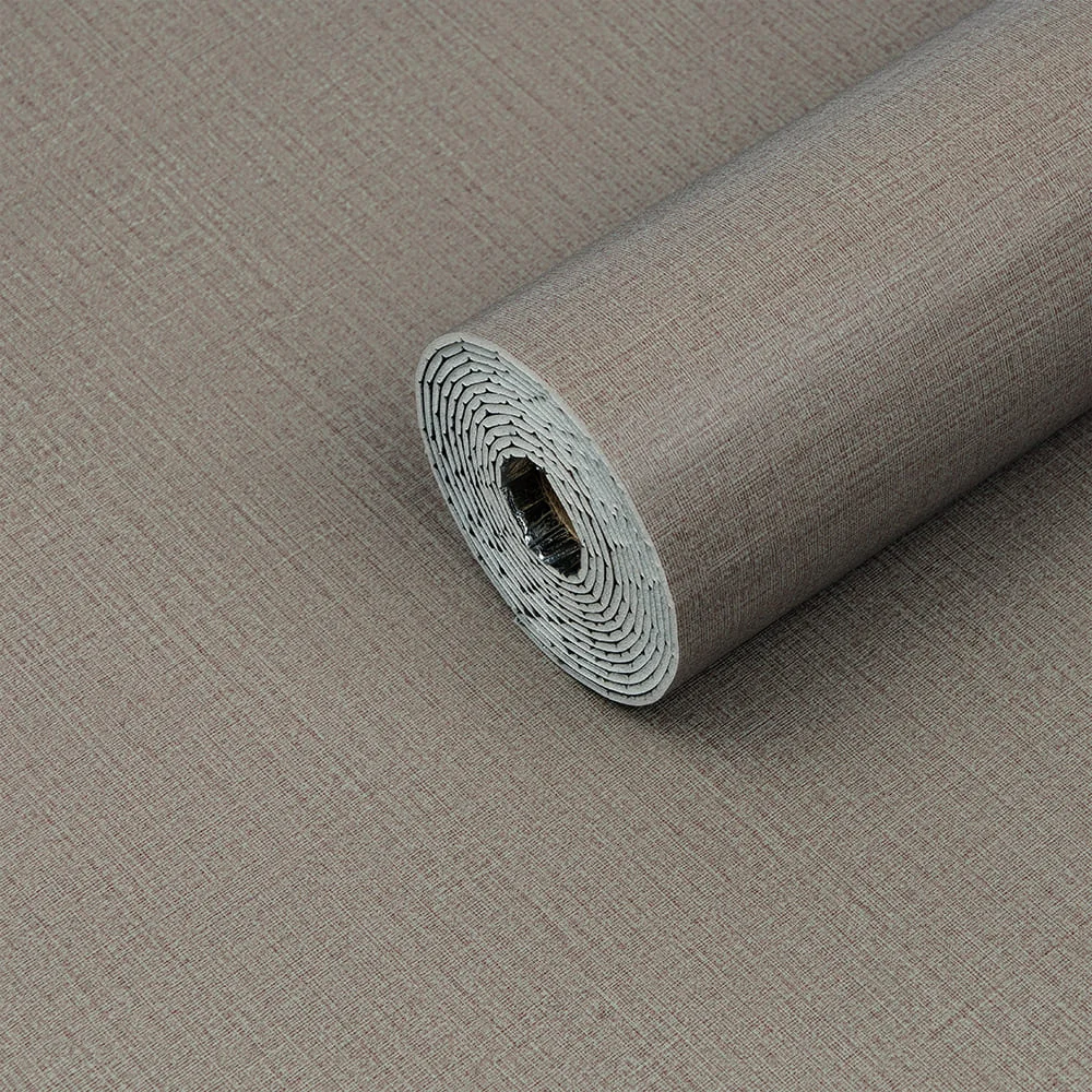 Вінілова самоклеюча плитка в рулоні ПВХ 600×3000×2 мм, вологостійка, Світло-коричневий льон