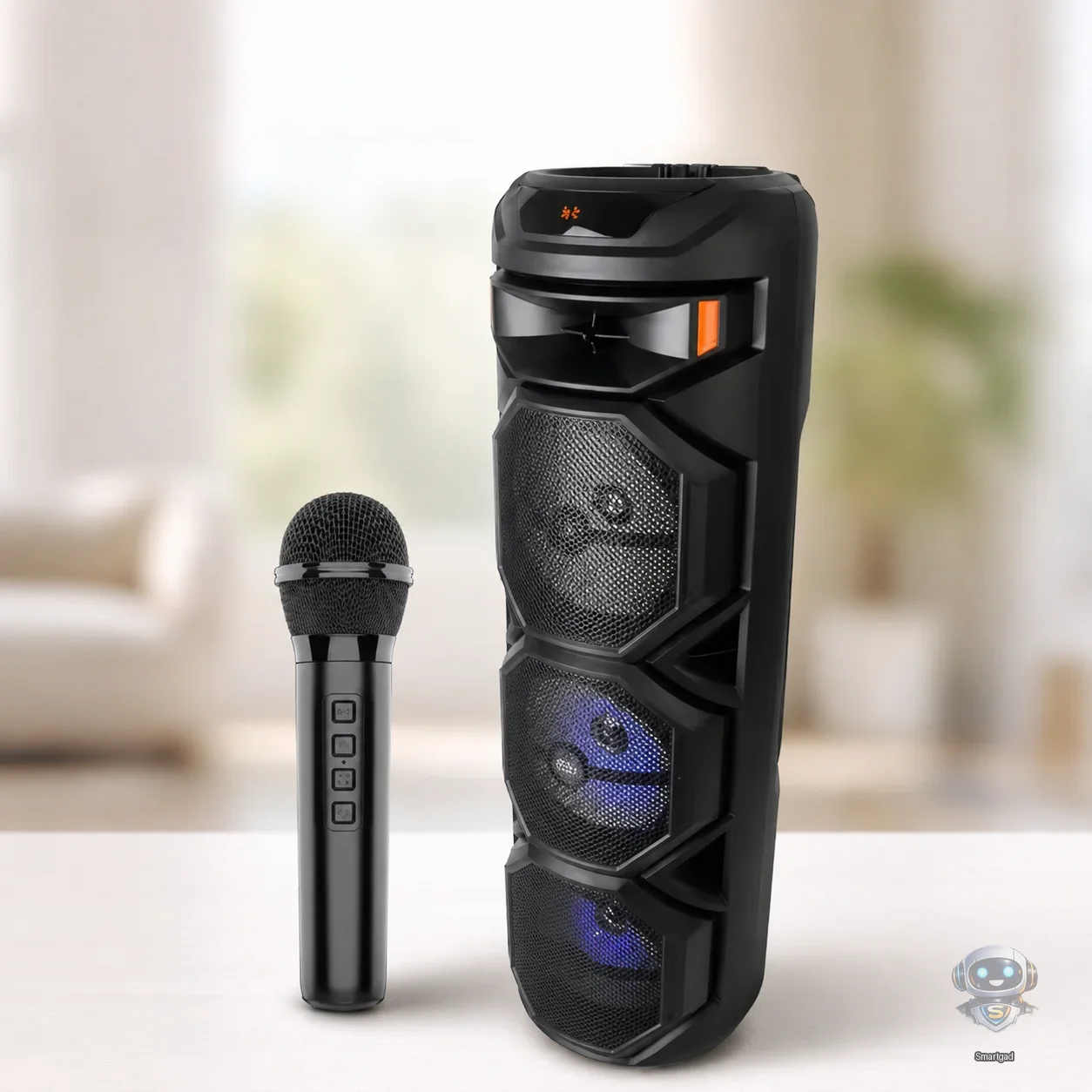 Портативна акустична Bluetooth колонка ZQS8301 8" з бездротовим мікрофоном та пультом ДУ