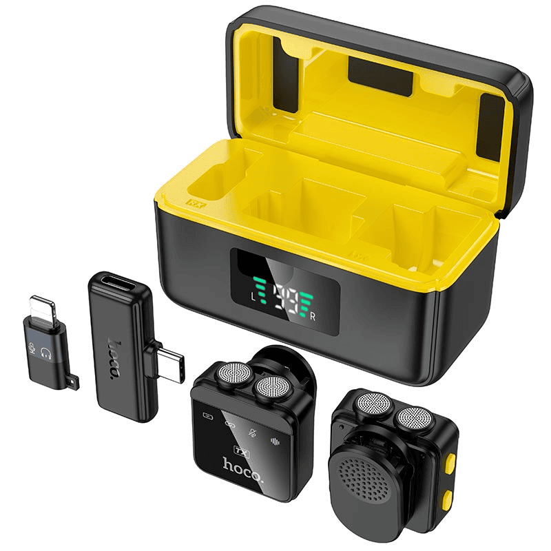 Бездротова мікрофонна система HOCO L17 Dual Mic Type-C / Lightning